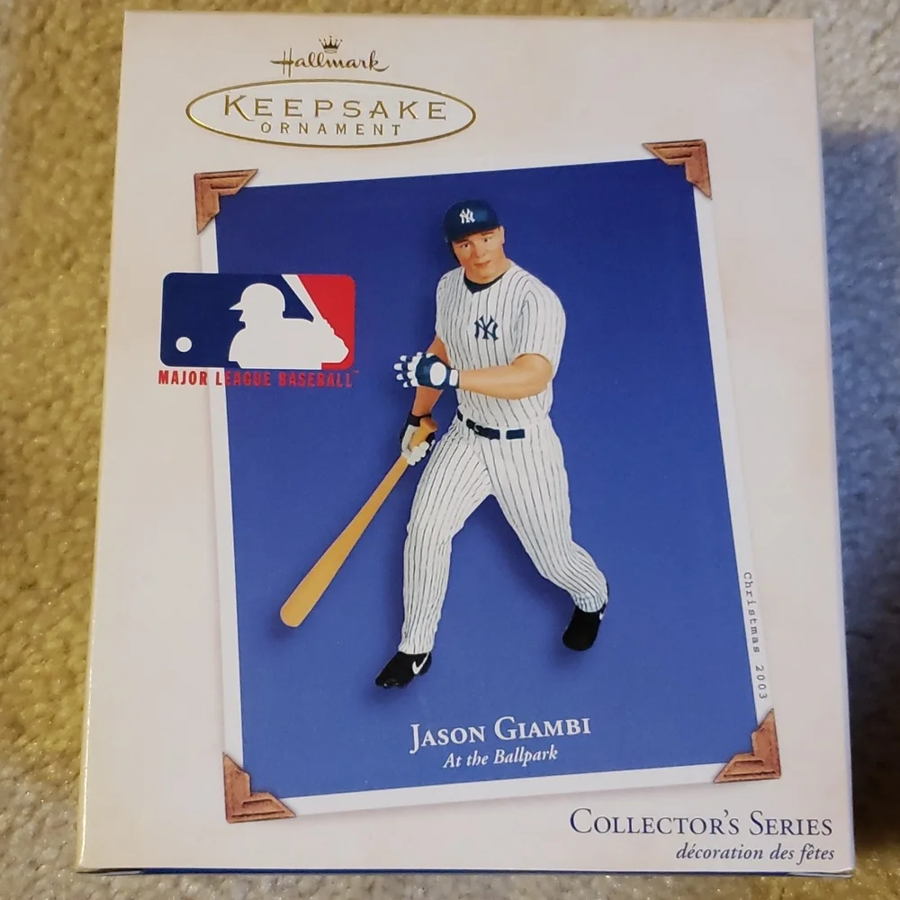 Hallmark 2003 At The Ballpark JASON GIAMBI Holiday Christmas Ornament